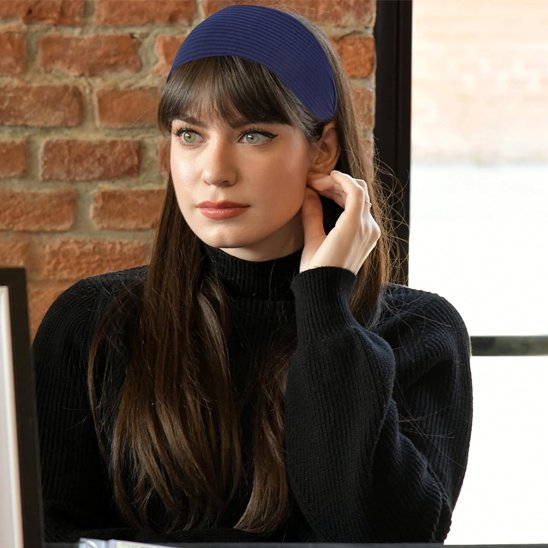 Bandeau cheveux bleu
