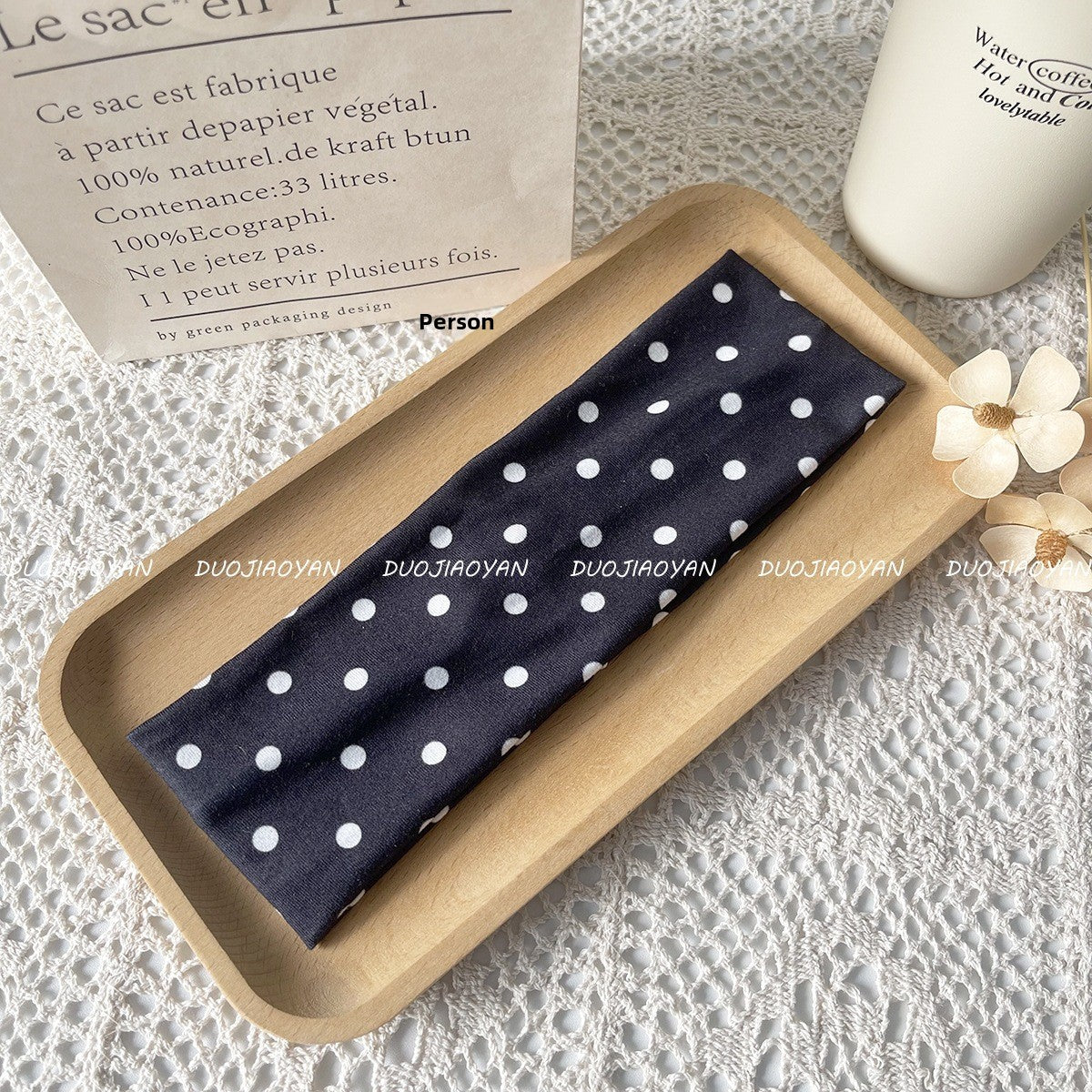 Vintage Wave Dot Hair Band