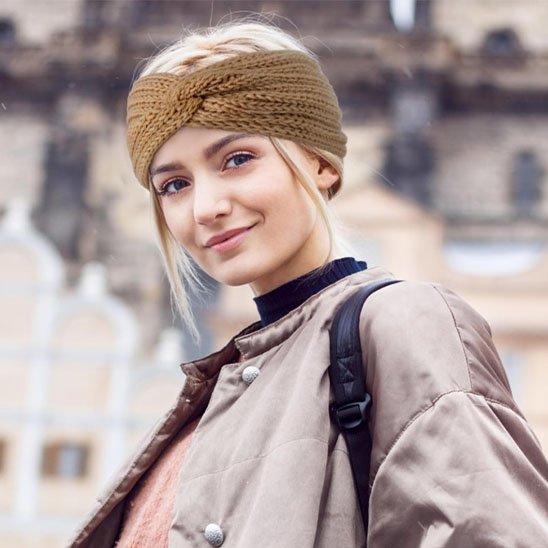 Bandeau beige cheveux 