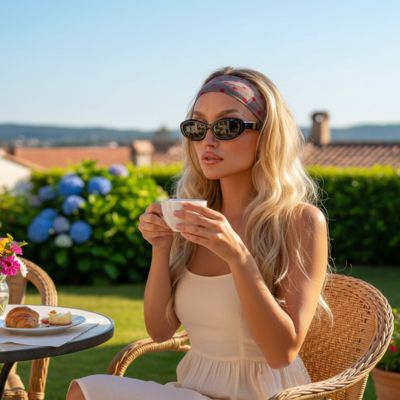 bandeau cheveux beige