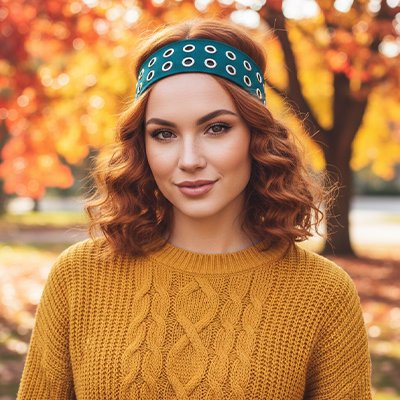 bandeau pour cheveux femme anneaux rond 