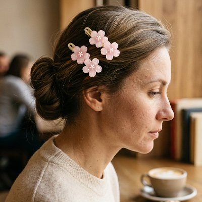 Barrette  à  cheveux   ondulée  et  romantique