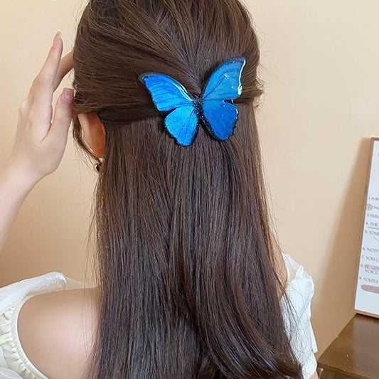 Barrette  cheveux  papillon  brillant