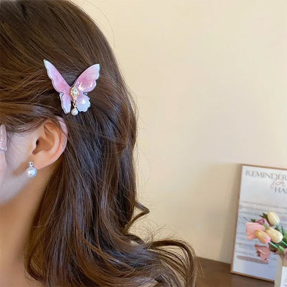 Barrette   cheveux   rose  pétillant