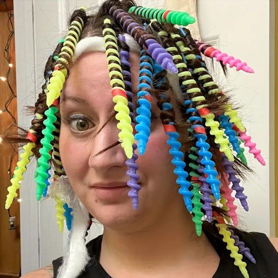 Bigoudis cheveux spirale