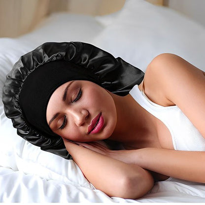 Bonnet de nuit en soie ajustable