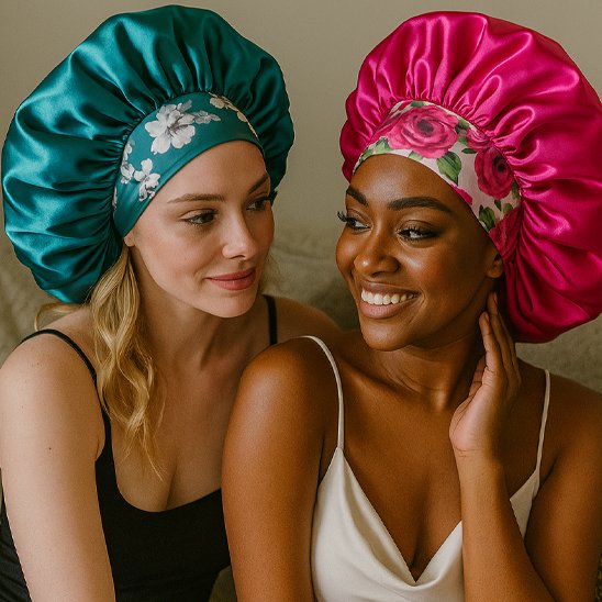 Bonnet en satin extensible 