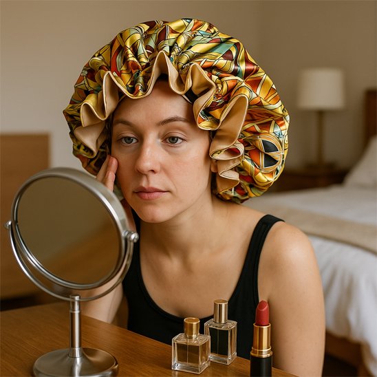 Bonnet en satin jolie 