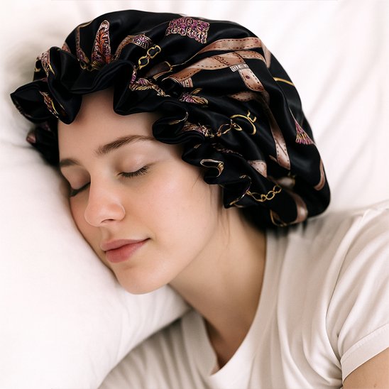 Bonnet en satin satiné 