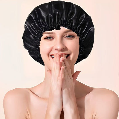 Bonnet en soie pour cheveux dans le bain