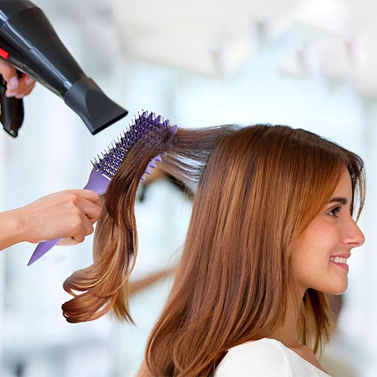 Brosse  à  cheveux  bouclés démêlante