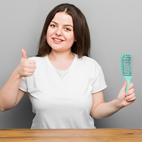 Brosse  à  cheveux  bouclés soin  capillaire