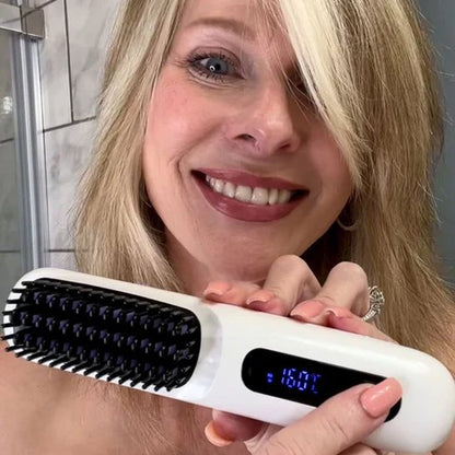 Brosse chauffante brushing léger et compact 