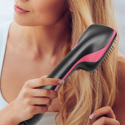 Brosse chauffante cheveux plus doux 