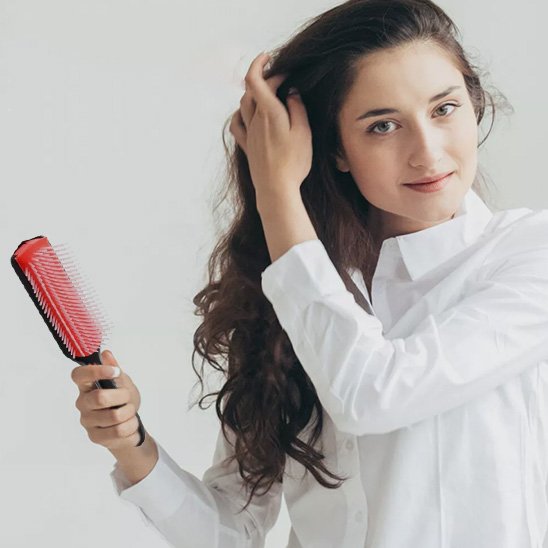 Brosse  cheveux  boucles avec  massage