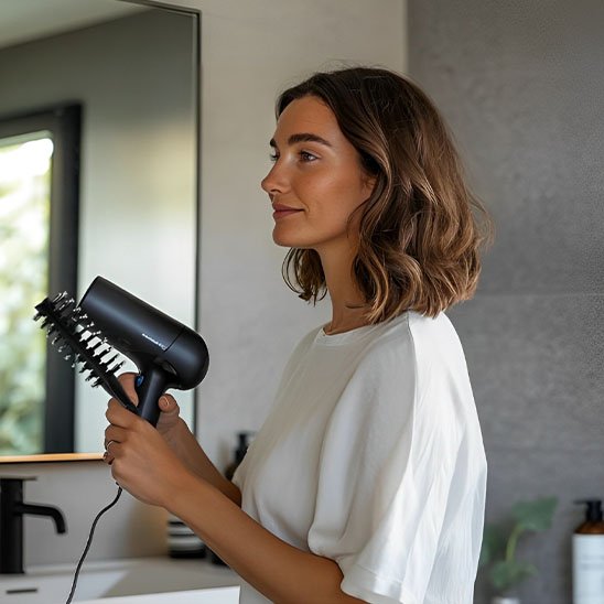 Brosse  cheveux  bouclés réduit  la  perte de  cheveux 