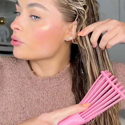 Brosse cheveux bouclés  sans tirer brutalement 