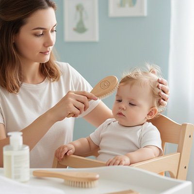 Brosse  cheveux  pour  bebe brossage  délicat 