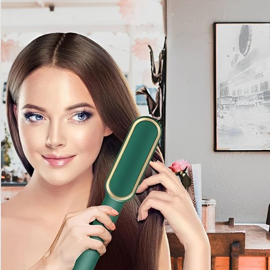 Brosse Lissante chauffante anti frisottis 