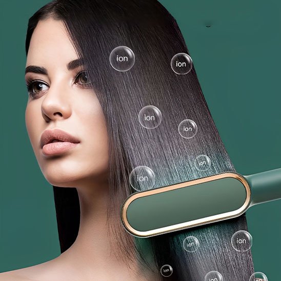 Brosse Lissante chauffante cheveux plus lisse 
