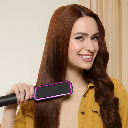 Brosse lissante et chauffante anti brulure 