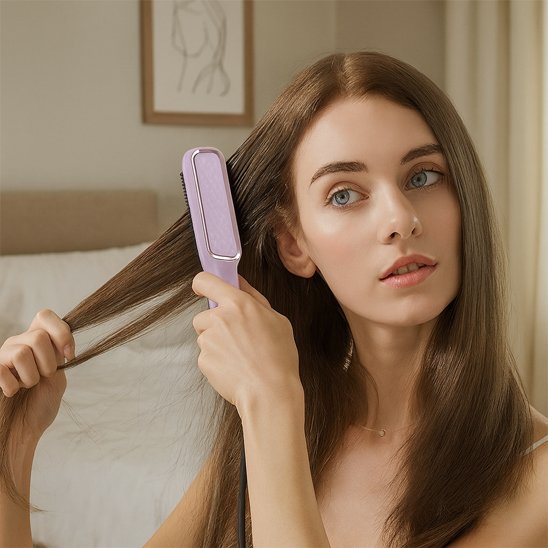 Brosse lissante et chauffante pour le quotidien 