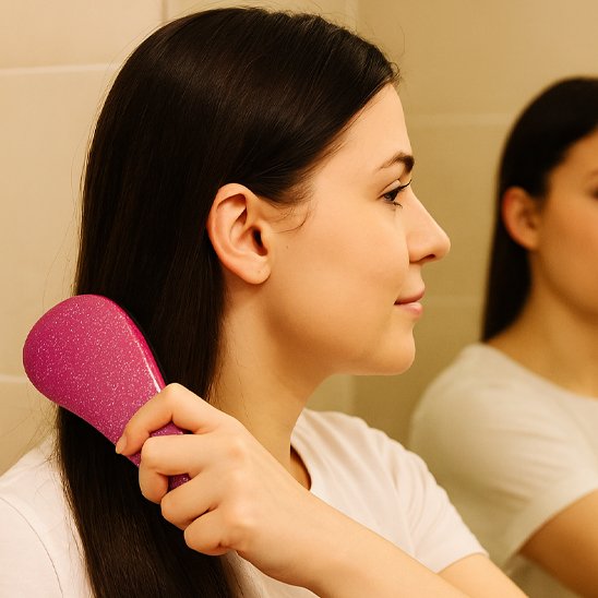 Brosser des cheveux bouclés séchage rapide 