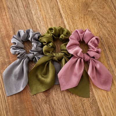 Chouchou pour cheveux couleur unie 