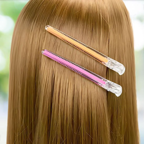 Pince à cheveux brillante