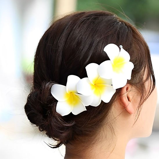 pince à cheveux fleur fleurie