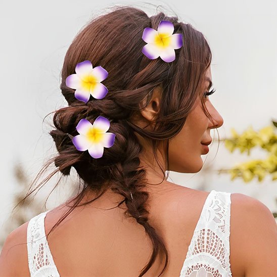 pince à cheveux fleur même pour les chapeaux 
