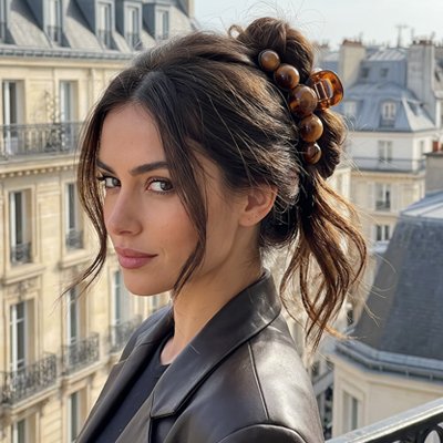 Pince cheveux brune 