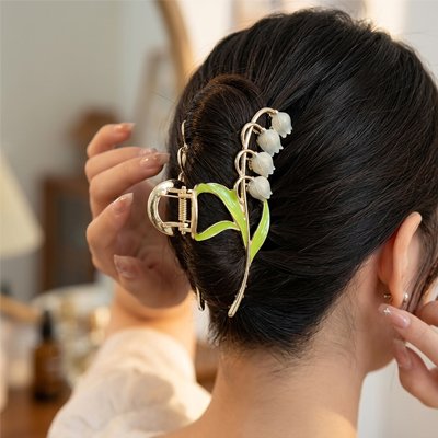 Pince  fleur  cheveux  coiffure  chic