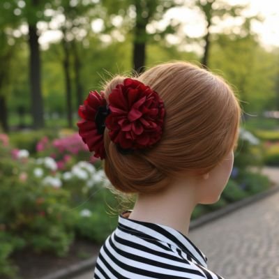 Pince fleur cheveux comblé 