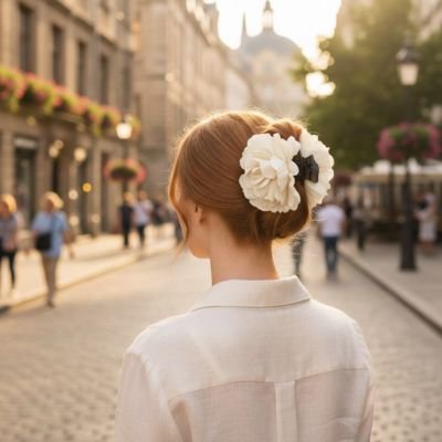 Pince fleur cheveux ferme 