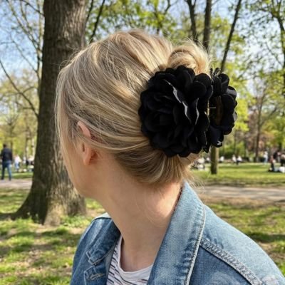 Pince fleur cheveux grande 