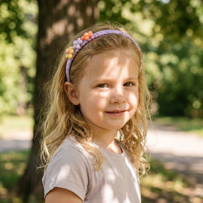 Serre tête à fleurs pour fille 