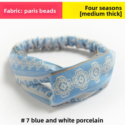 Cross elastic headband