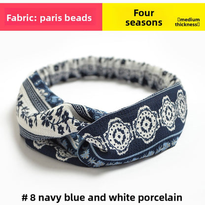 Cross elastic headband
