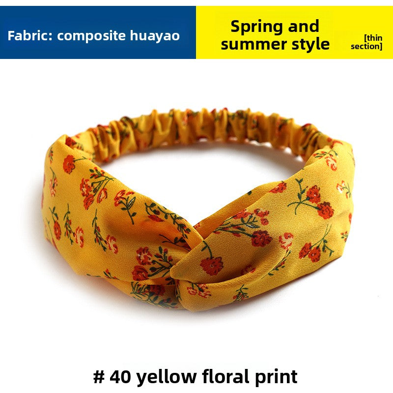 Cross elastic headband