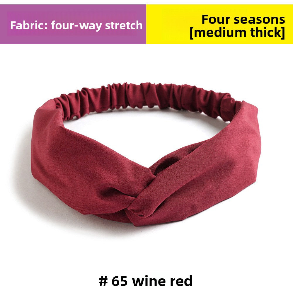 Cross elastic headband