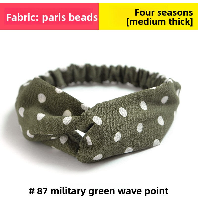 Cross elastic headband